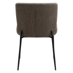 GLAM CHAIR Major Brown Boucle Fabric W. Black Metal Legs 100206226 04 Back