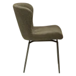 GLAM CHAIR SWIVEL Dark Olive W. Antique Pewter Swivel Legs 100208303 03 Profile