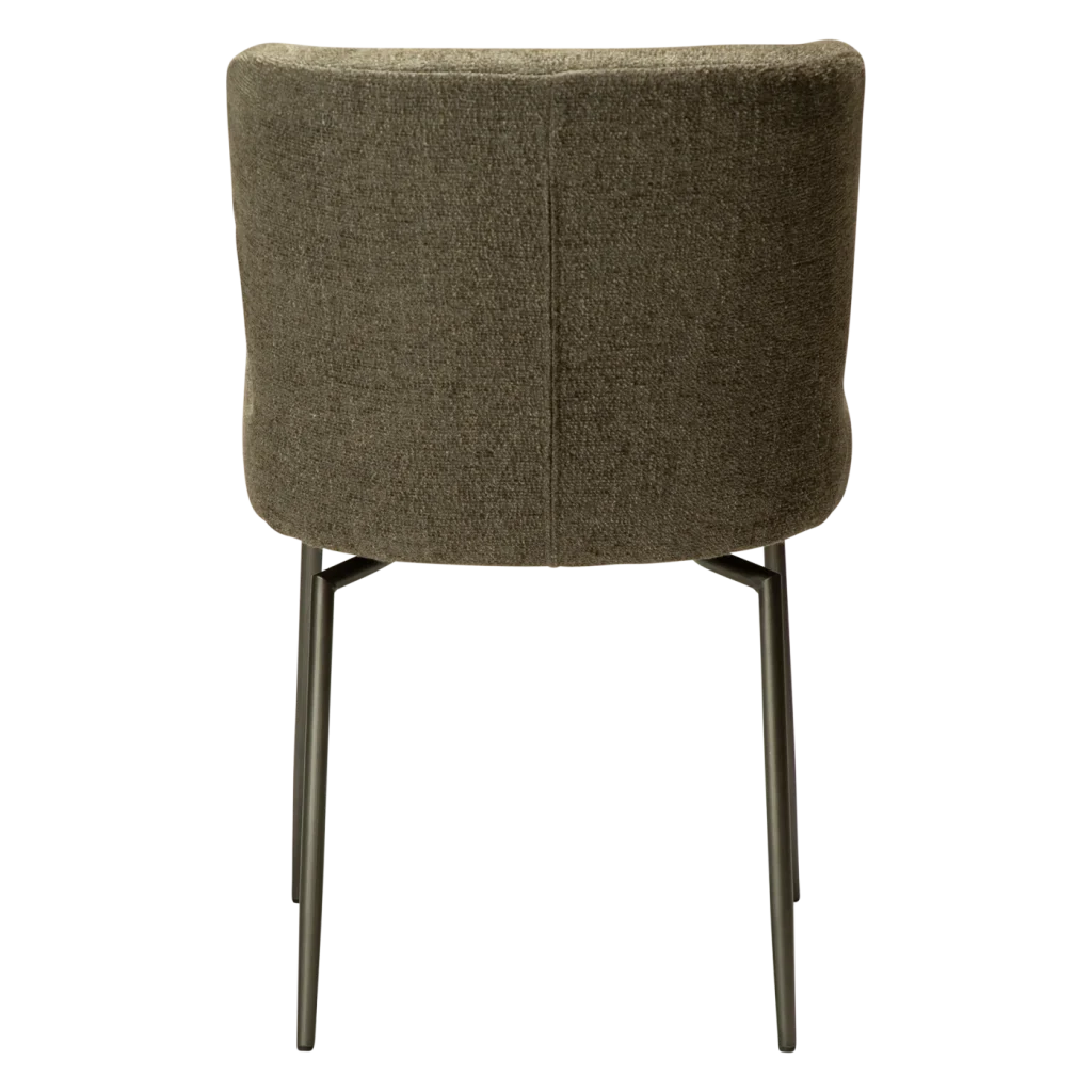 GLAM CHAIR SWIVEL Dark Olive W. Antique Pewter Swivel Legs 100208303 04 Back