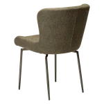 GLAM CHAIR SWIVEL Dark Olive W. Antique Pewter Swivel Legs 100208303 05 Back Angle