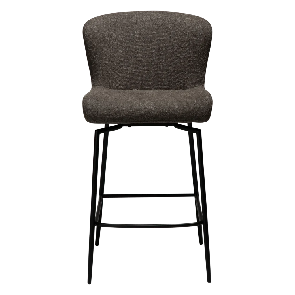 GLAM COUNTER SWIVEL Major Brown Boucle W. Black Swivel Legs 300308304 02 Front