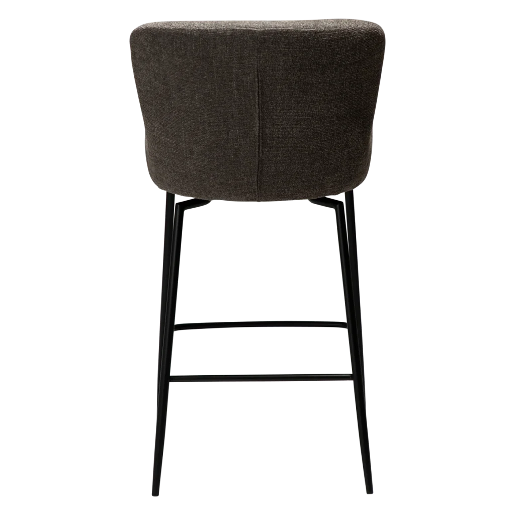 GLAM COUNTER SWIVEL Major Brown Boucle W. Black Swivel Legs 300308304 04 Back