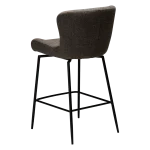 GLAM COUNTER SWIVEL Major Brown Boucle W. Black Swivel Legs 300308304 05 Back Angle