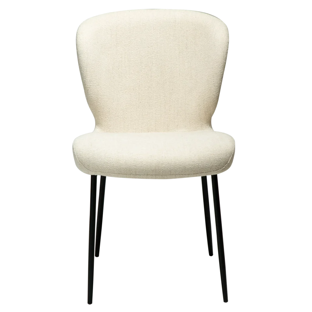 GLORY CHAIR Simply Beige W. Black Legs 100330120 02 Front