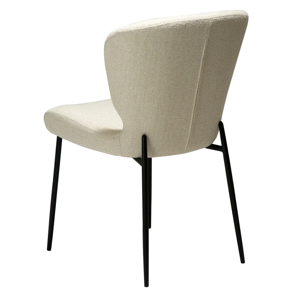 GLORY CHAIR Simply Beige W. Black Legs 100330120 05 Back Angle