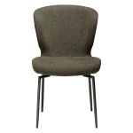 GLORY CHAIR SWIVEL Dark Olive Boucle W. Antique Pewter Swivel Legs 100330222 02 Front