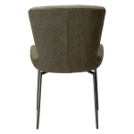 GLORY CHAIR SWIVEL Dark Olive Boucle W. Antique Pewter Swivel Legs 100330222 04 Back