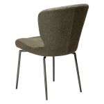 GLORY CHAIR SWIVEL Dark Olive Boucle W. Antique Pewter Swivel Legs 100330222 05 Back Angle