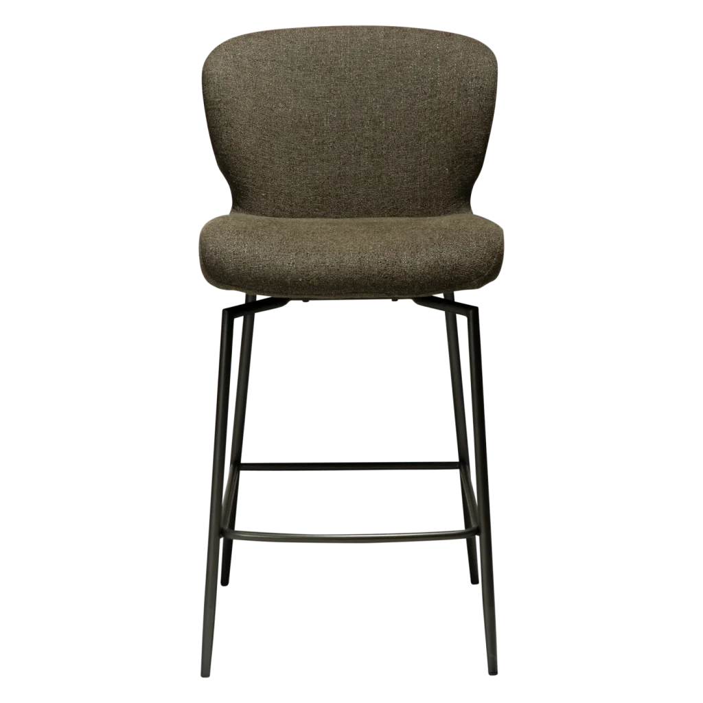 GLORY COUNTER SWIVEL Dark Olive W. Antique Brass Swivel Legs 300330122 02 Front