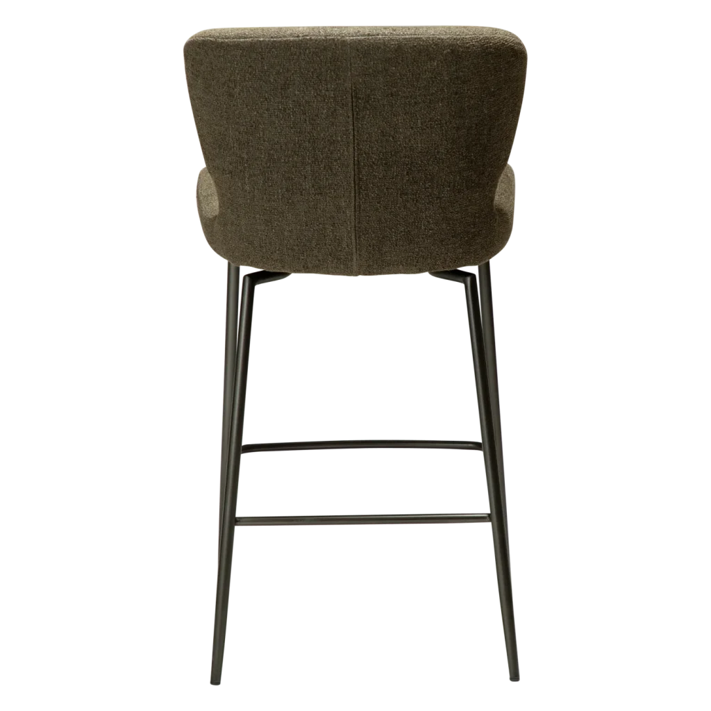 GLORY COUNTER SWIVEL Dark Olive W. Antique Brass Swivel Legs 300330122 04 Back