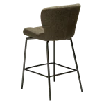 GLORY COUNTER SWIVEL Dark Olive W. Antique Brass Swivel Legs 300330122 05 Back Angle