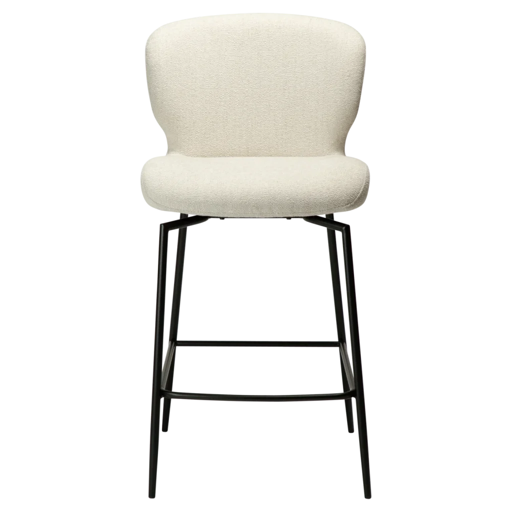 GLORY COUNTER SWIVEL Simply Beige Boucle W. Black Swivel Legs 300330124 02 Front