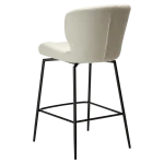 GLORY COUNTER SWIVEL Simply Beige Boucle W. Black Swivel Legs 300330124 05 Back Angle