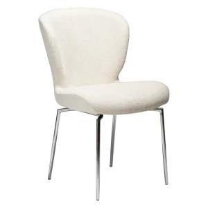 GLORY SWIVEL CHAIR Simply Beige Boucle W. Chrome Legs 100330210 01 Main