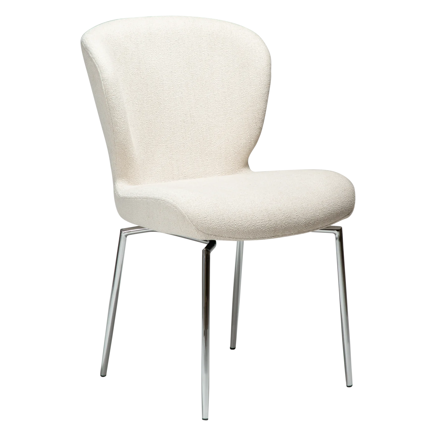 GLORY SWIVEL CHAIR Simply Beige Boucle W. Chrome Legs 100330210 01 Main