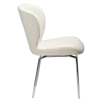GLORY SWIVEL CHAIR Simply Beige Boucle W. Chrome Legs 100330210 03 Profile