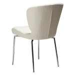 GLORY SWIVEL CHAIR Simply Beige Boucle W. Chrome Legs 100330210 05 Back Angle