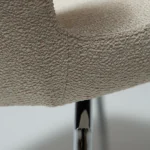 GLORY SWIVEL CHAIR Simply Beige Boucle W. Chrome Legs 100330210 07 Detail2