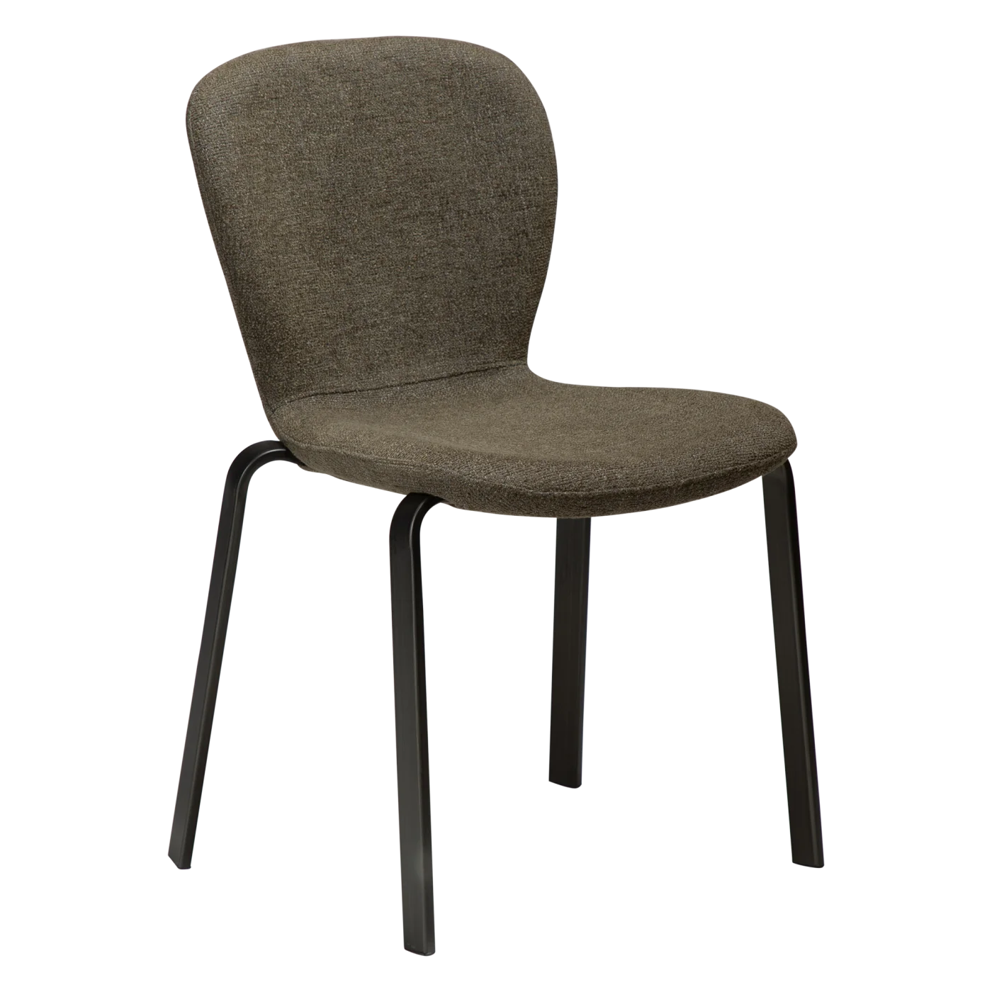 HEAP CHAIR Dark Olive Boucle W. Antique Pewter Legs 100801220 01 Main