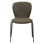 HEAP CHAIR Dark Olive Boucle W. Antique Pewter Legs 100801220 02 Front