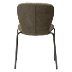 HEAP CHAIR Dark Olive Boucle W. Antique Pewter Legs 100801220 04 Back