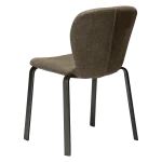 HEAP CHAIR Dark Olive Boucle W. Antique Pewter Legs 100801220 05 Back Angle