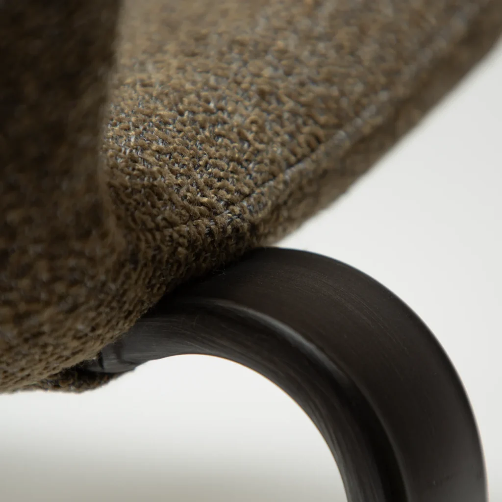 HEAP CHAIR Dark Olive Boucle W. Antique Pewter Legs 100801220 08 Detail3