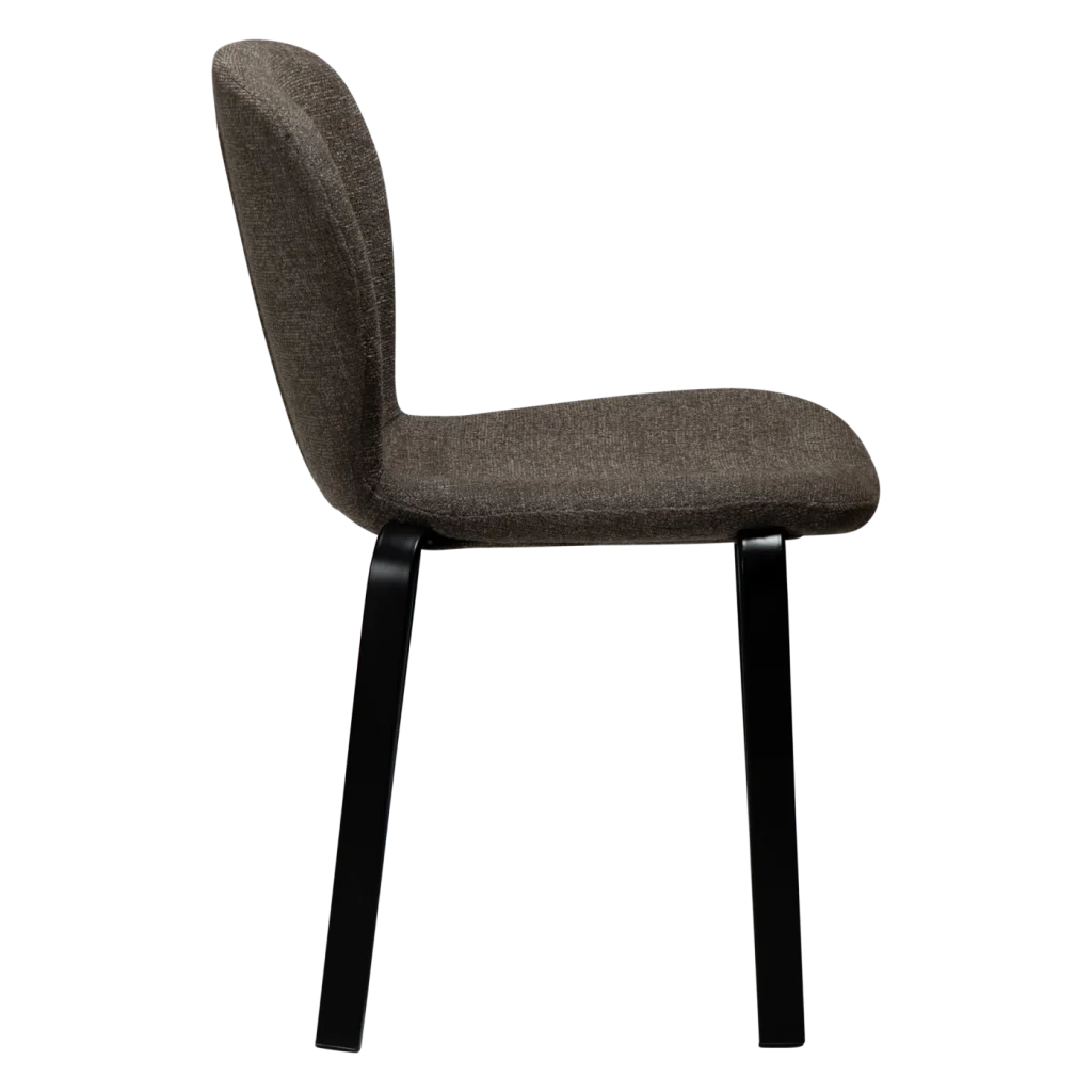 HEAP CHAIR Major Brown Boucle W. Black Legs 100801210 03 Profile