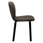 HEAP CHAIR Major Brown Boucle W. Black Legs 100801210 03 Profile