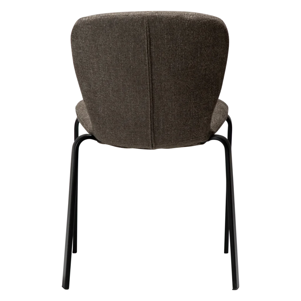 HEAP CHAIR Major Brown Boucle W. Black Legs 100801210 04 Back