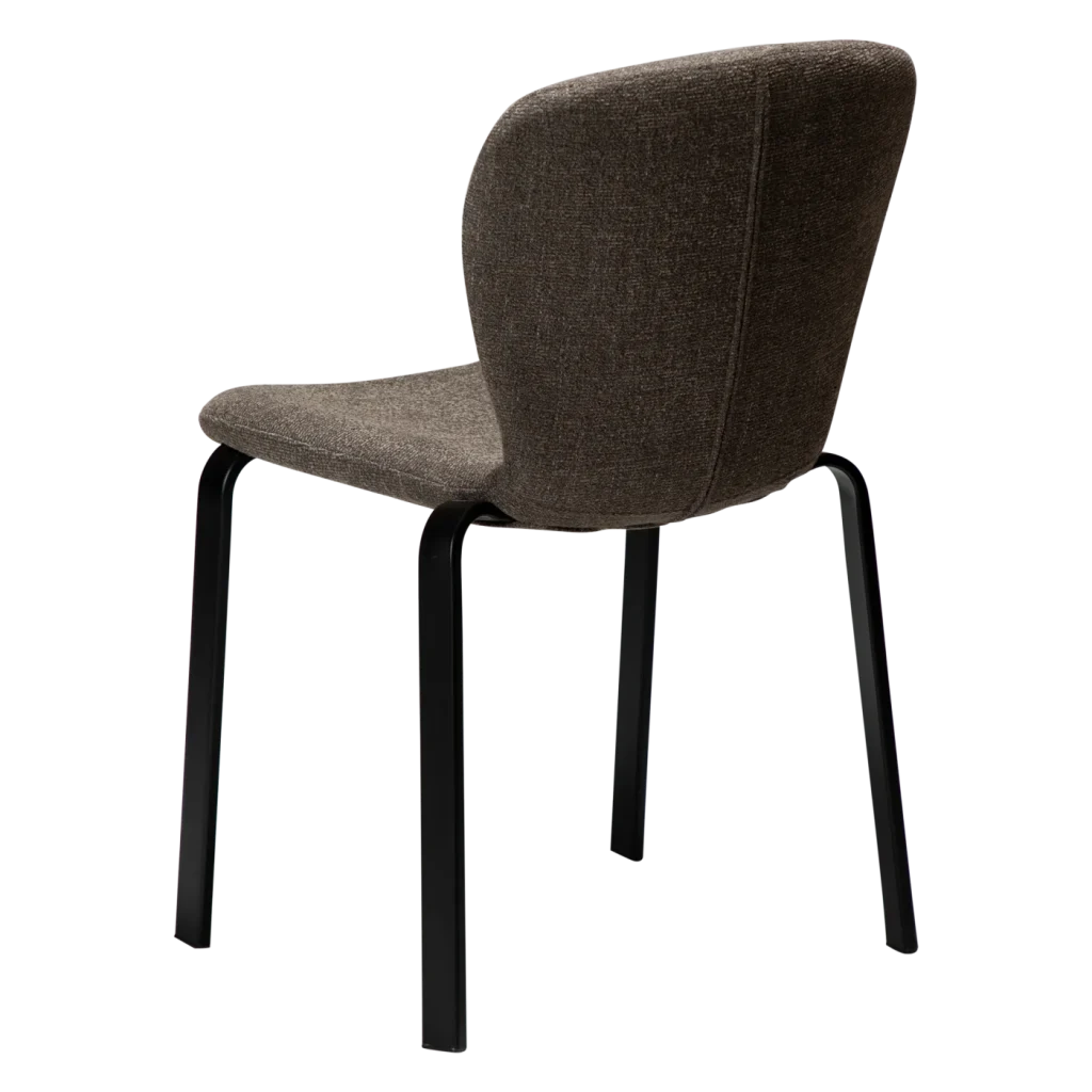 HEAP CHAIR Major Brown Boucle W. Black Legs 100801210 05 Back Angle