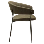 REBOOT CHAIR Dark Olive Boucle W. Antique Pewter Legs 100107303 03 Profile