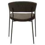 REBOOT CHAIR Major Brown Boucle Fabric W. Antique Brass Legs 100107300 04 Back