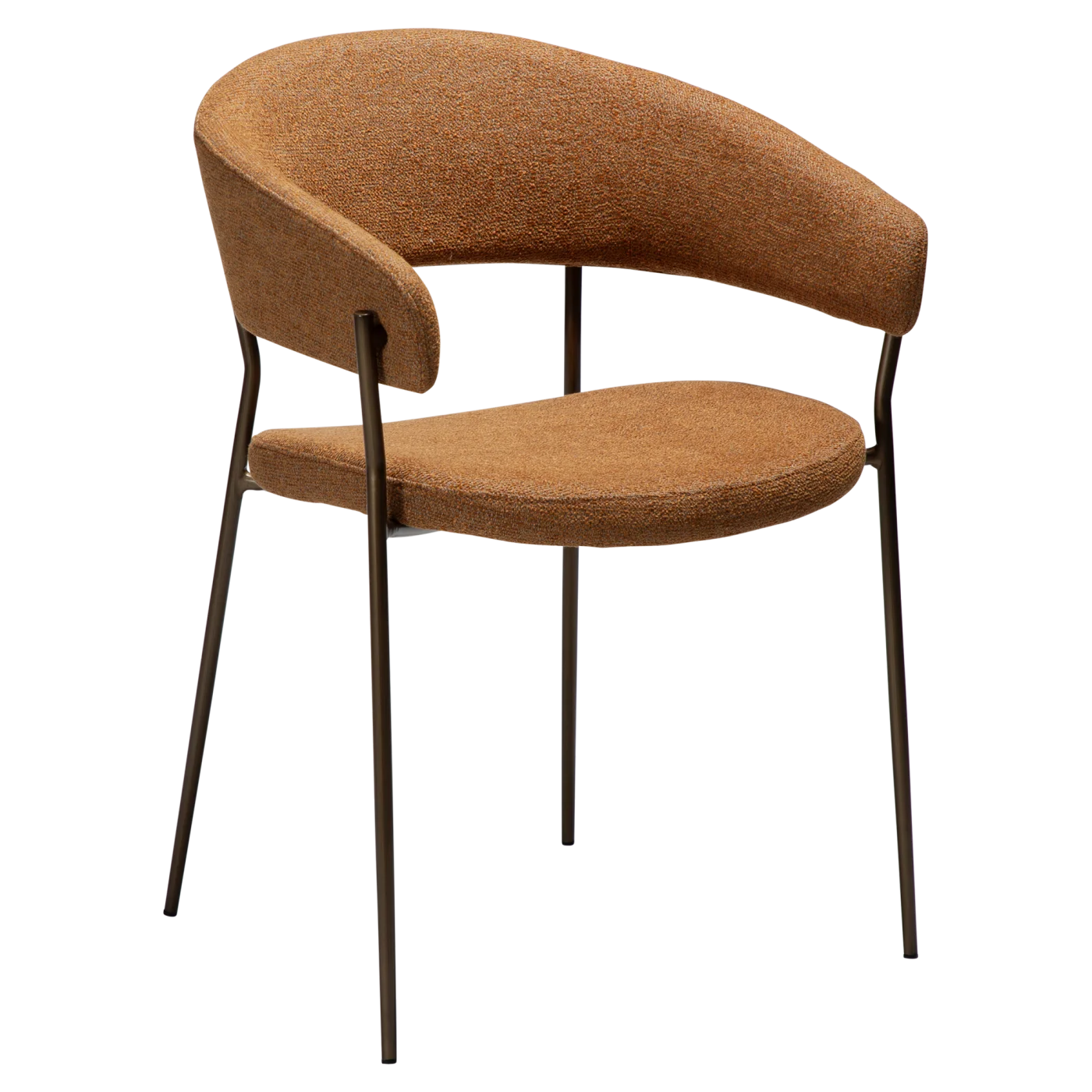 REBOOT CHAIR Pumpkin Spice Boucle W. Antique Brass Legs 100107304 01 Main