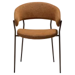 REBOOT CHAIR Pumpkin Spice Boucle W. Antique Brass Legs 100107304 02 Front
