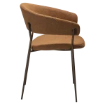 REBOOT CHAIR Pumpkin Spice Boucle W. Antique Brass Legs 100107304 03 Profile