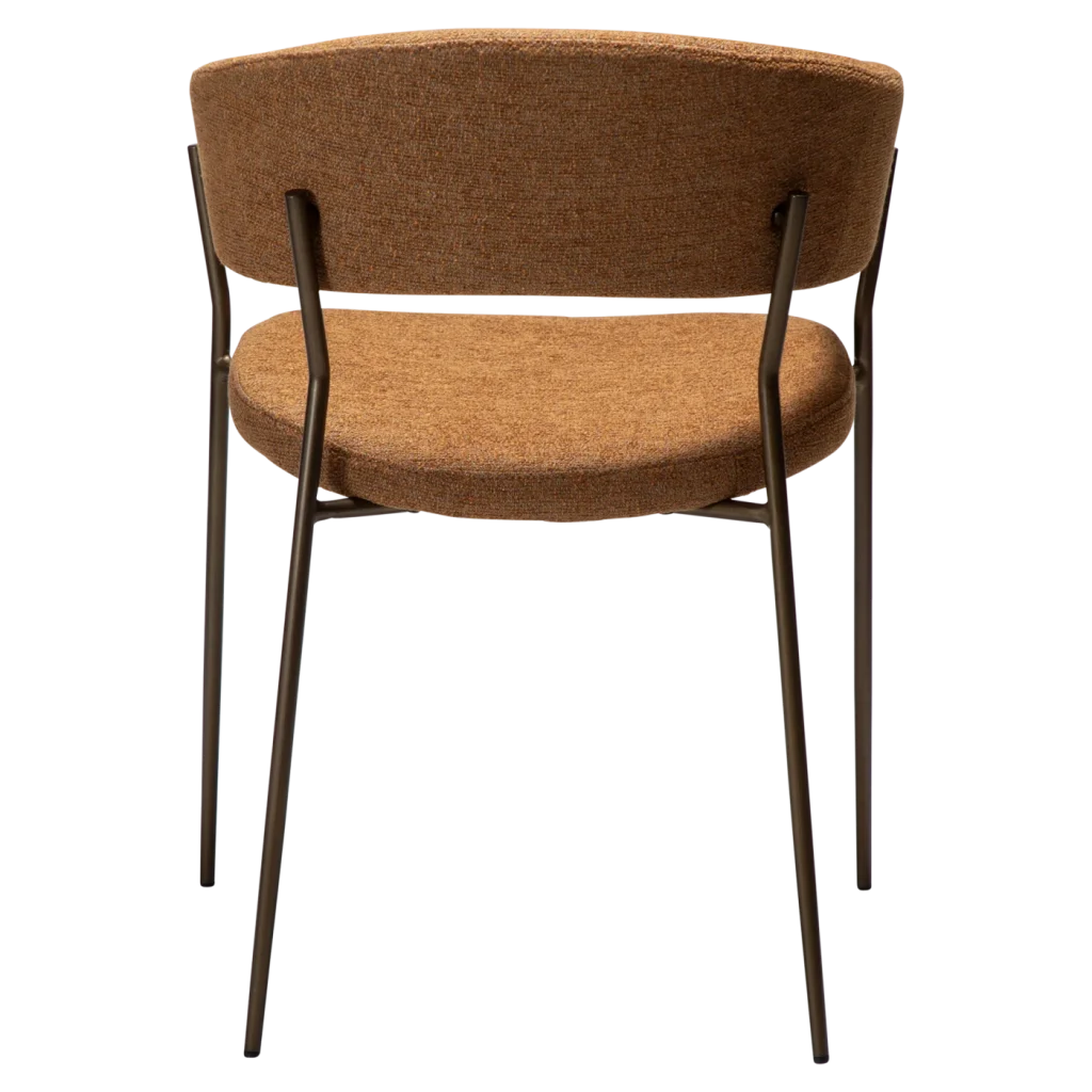 REBOOT CHAIR Pumpkin Spice Boucle W. Antique Brass Legs 100107304 04 Back