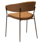 REBOOT CHAIR Pumpkin Spice Boucle W. Antique Brass Legs 100107304 05 Back Angle