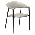 Rover Armchair Cashmere Art Leather With Black Metal Legs 100370122 01 Main