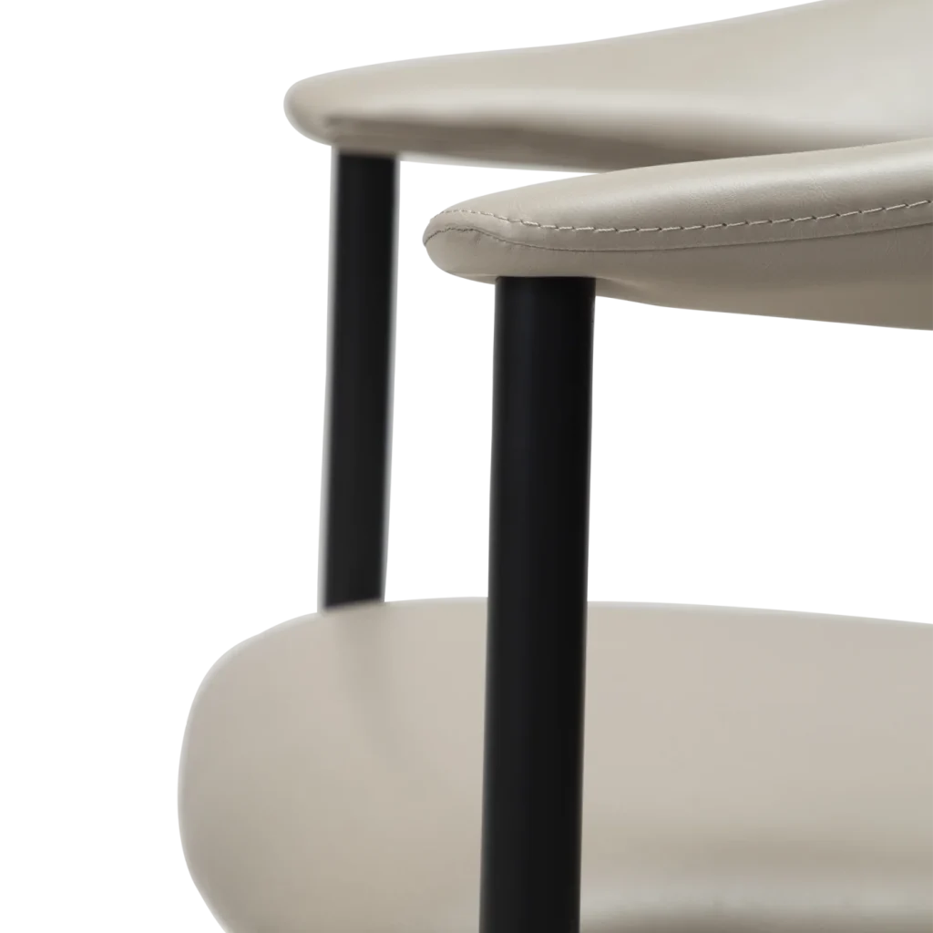 Rover Armchair Cashmere Art Leather With Black Metal Legs 100370122 08 Detail3