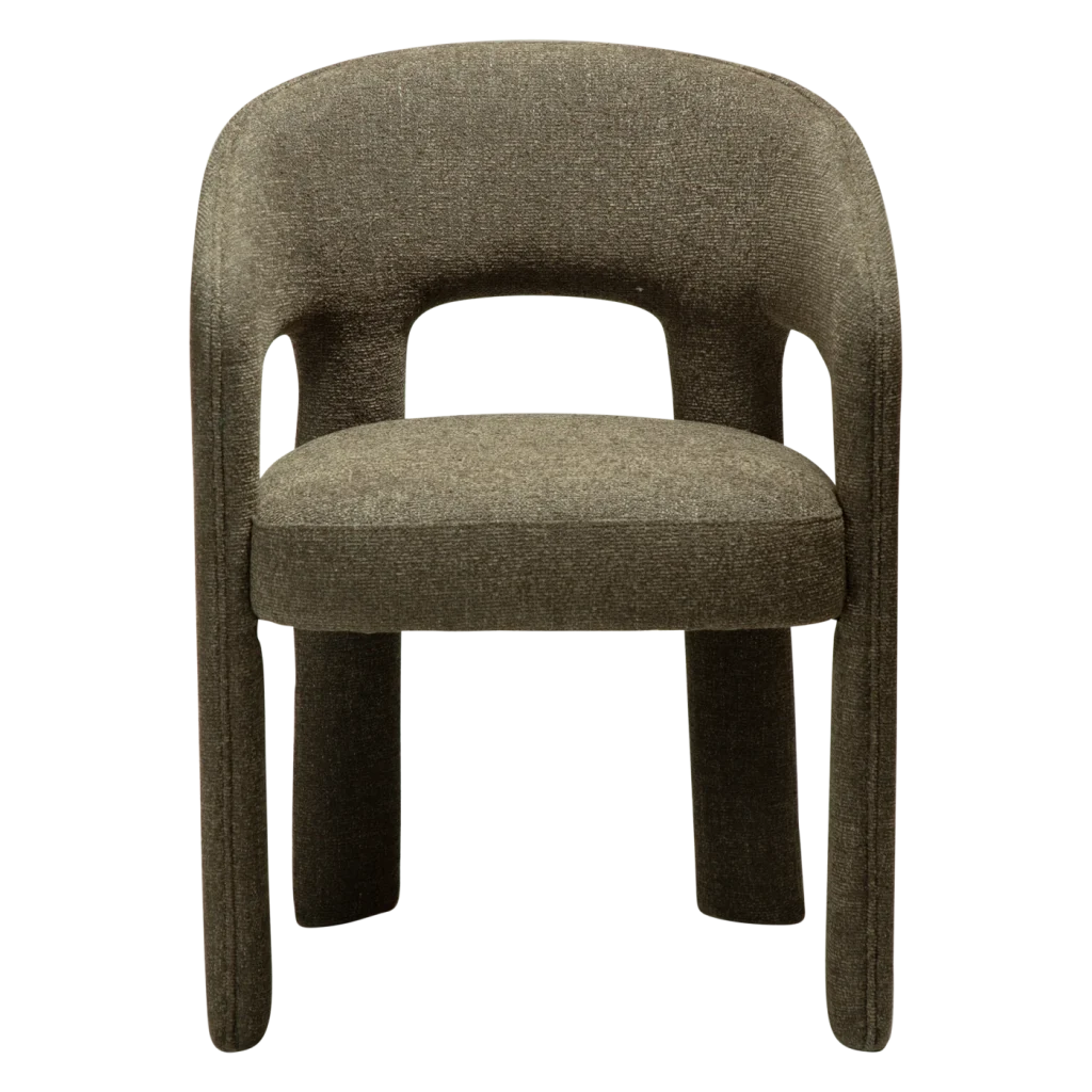 SPLENDOR ARMCHAIR Dark Olive Boucle 100107203 02 Front