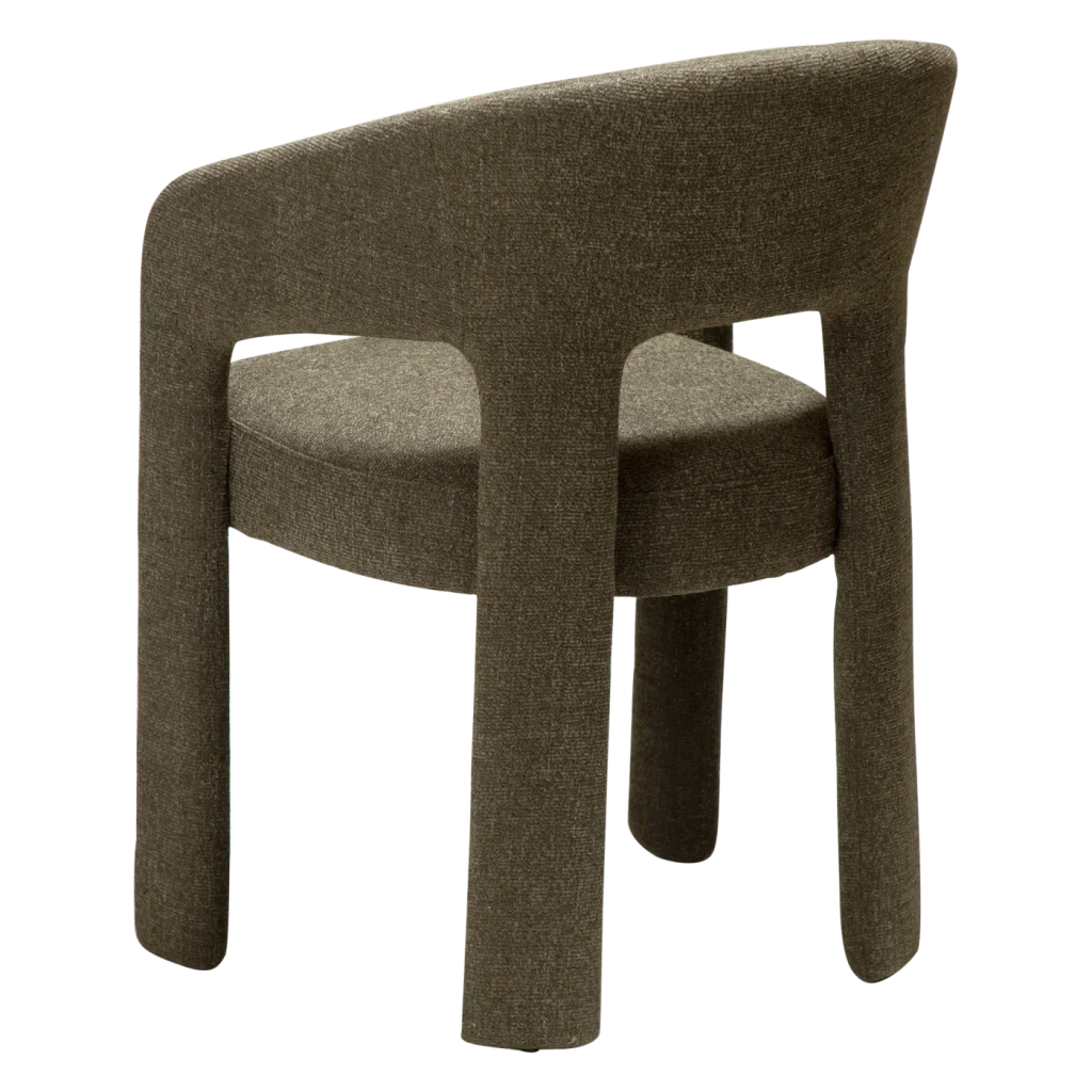 SPLENDOR ARMCHAIR Dark Olive Boucle 100107203 05 Back Angle