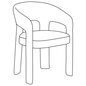 SPLENDOR ARMCHAIR 100107204 01 Drawing