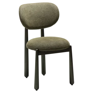 WOKE CHAIR Dark Olive Boucle W. Antique Pewter Legs 100400620 01 Main