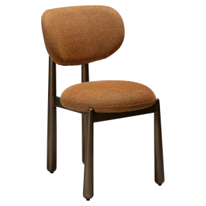 WOKE CHAIR Pumpkin Spice Boucle W. Antique Brass Legs 100400640 01 Profile