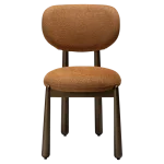WOKE CHAIR Pumpkin Spice Boucle W. Antique Brass Legs 100400640 02 Front