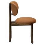 WOKE CHAIR Pumpkin Spice Boucle W. Antique Brass Legs 100400640 03 Profile